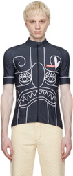 Charles Jeffrey Loverboy Navy Cycling Turtleneck