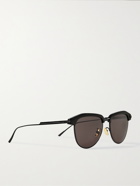 BOTTEGA VENETA - D-Frame Acetate and Gold-Tone Sunglasses - Black