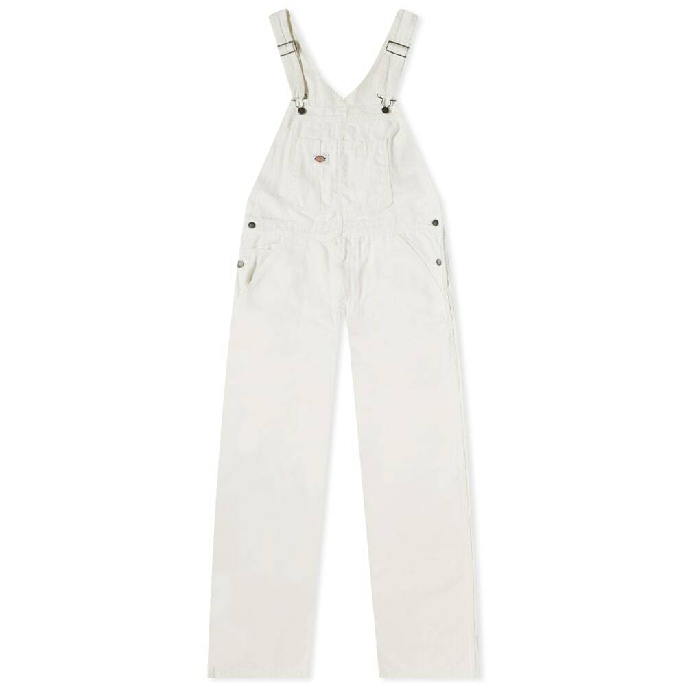 Dickies Men's Duck Canvas Classic Bib in Stone Washed Cloud