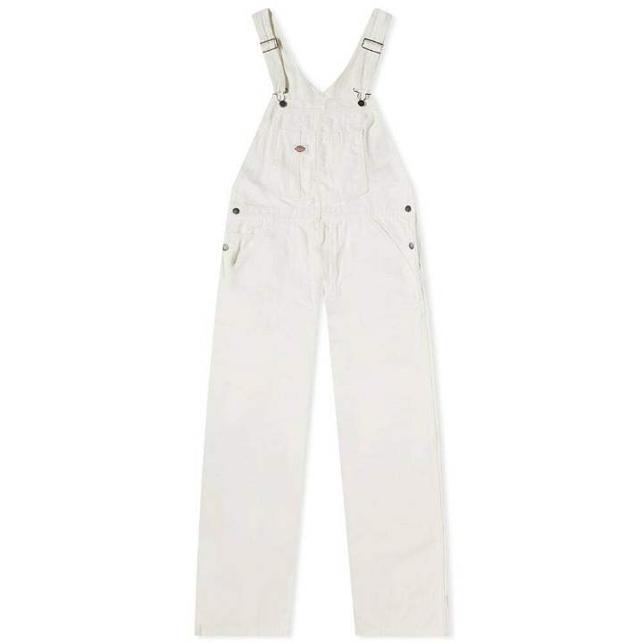 Photo: Dickies Men's Duck Canvas Classic Bib in Stone Washed Cloud