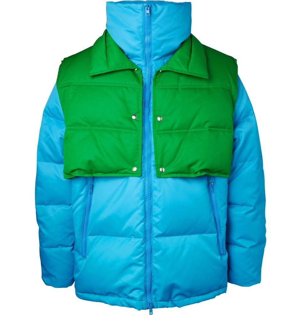 Photo: CALVIN KLEIN 205W39NYC - Oversized Quilted Shell Down Jacket with Detachable Gilet - Men - Light blue