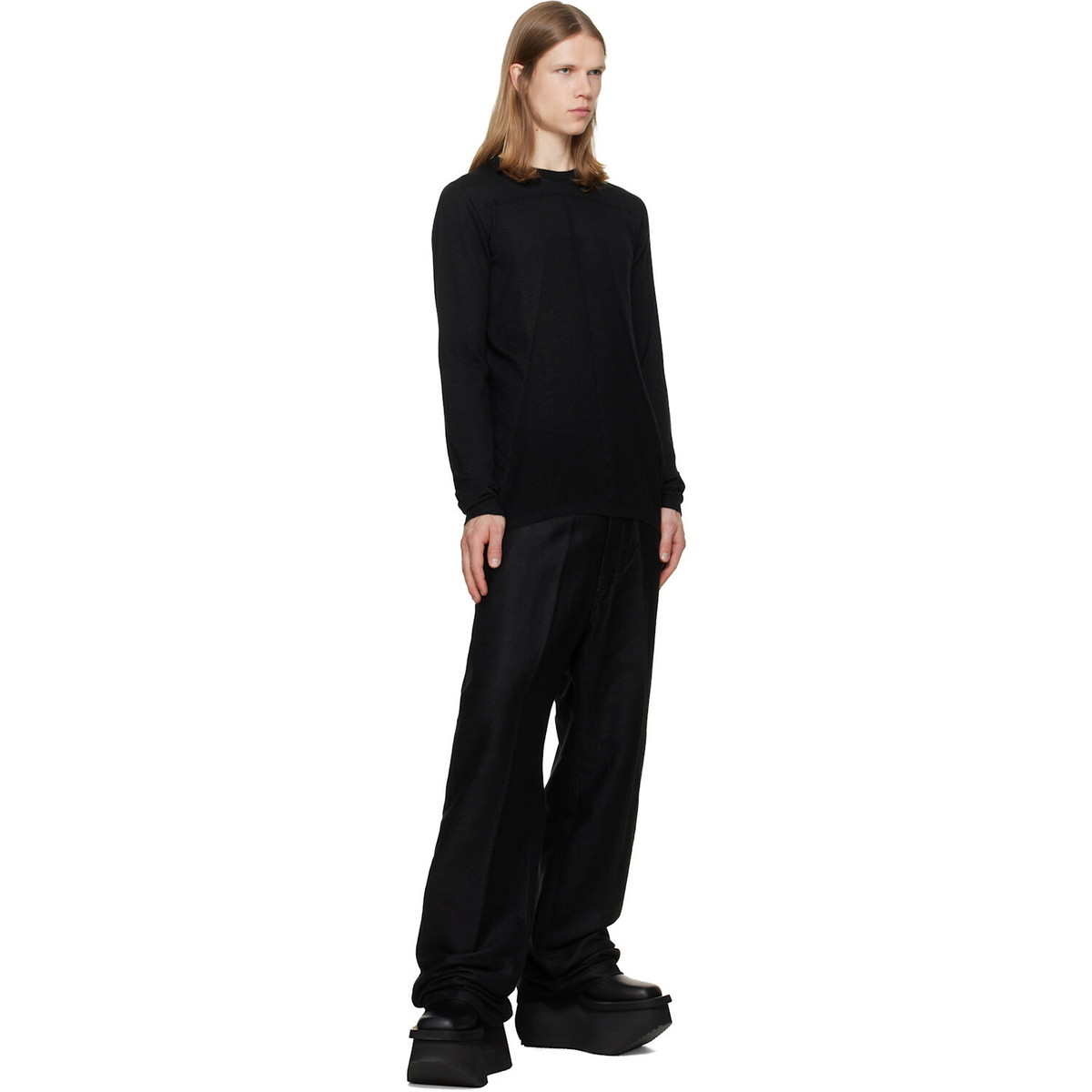 Rick Owens Black Tower Biker Level Sweater