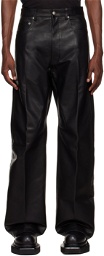 Rick Owens Black Geth Leather Pants