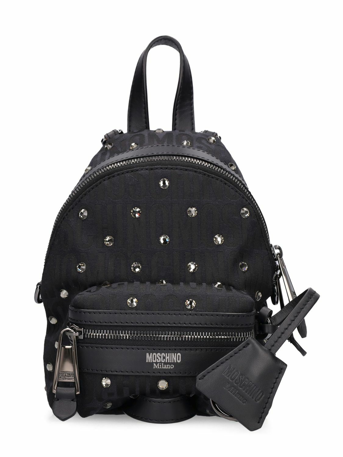 Photo: MOSCHINO - Logo Jacquard Embellished Backpack