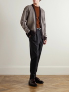 Mr P. - Merino Wool-Jacquard Cardigan - Gray