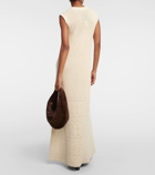 Loro Piana Engadin cashmere crochet maxi dress