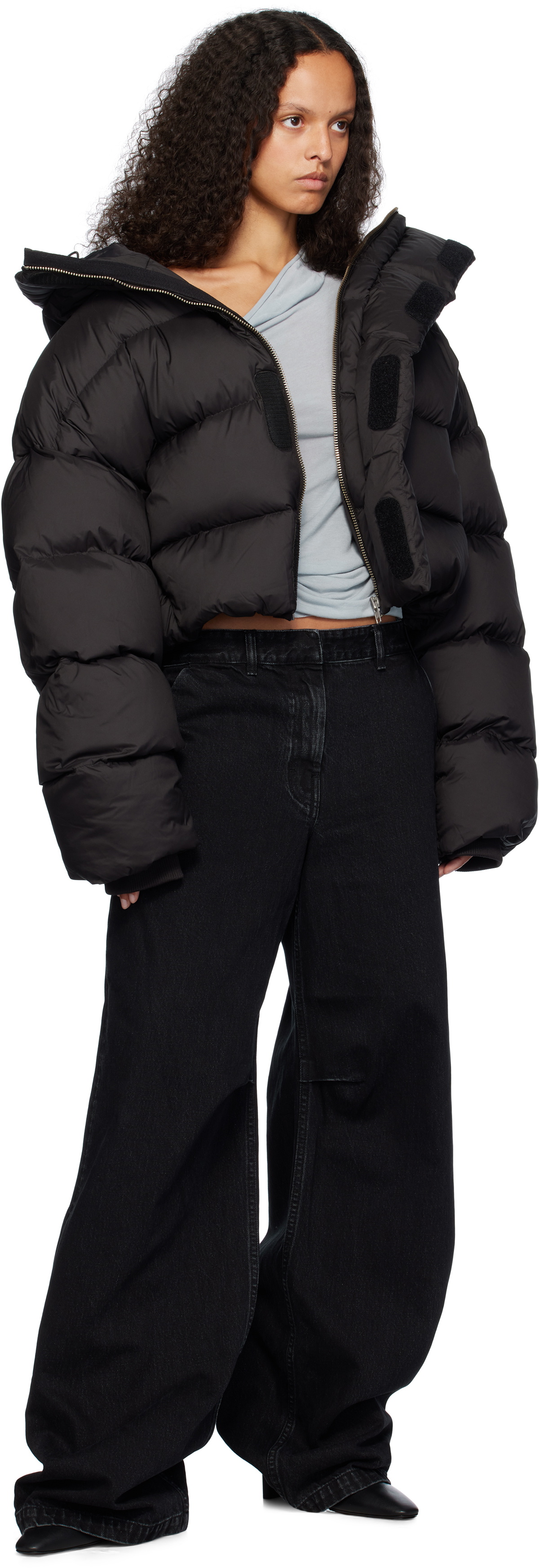 Entire Studios Black MML Hooded Down Puffer Jacket Entire
