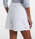 Moncler Broderie anglaise cotton shorts