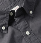 Alex Mill - Button-Down Collar Cotton Half-Placket Shirt - Black