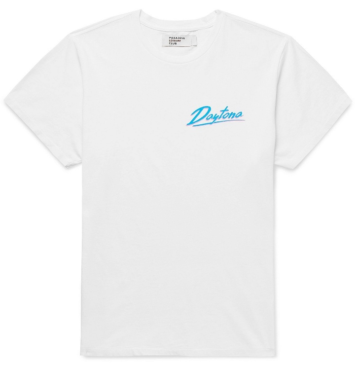 Photo: Pasadena Leisure Club - Daytona Printed Cotton-Jersey T-Shirt - White
