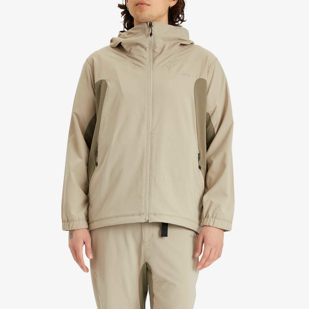 NANGA Men's Hybrid Flex Zip Jacket in Beige Nanga