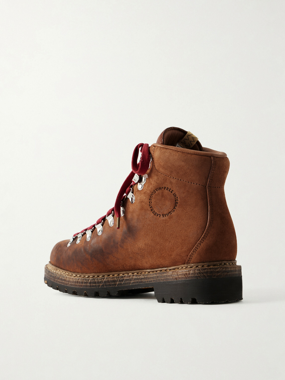 Visvim - Whymper Folk Distressed Leather Lace-Up Boots - Brown
