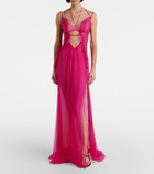 Nensi Dojaka Semi-sheer silk gown