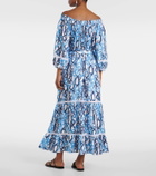Melissa Odabash Eclipse printed off-shoulder midi dress