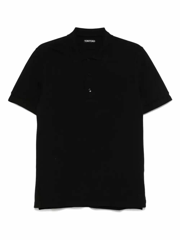 Photo: TOM FORD Piqué-Weave Polo Shirt