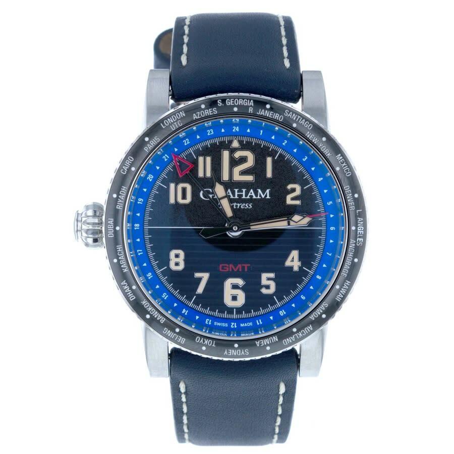 Graham Fortress Gmt Automatic Black Dial Mens Watch 2FOBC.U04A