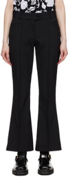 Ernest W. Baker Black Flare Trousers