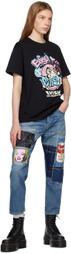 Evisu Black Taiko Daruma T-Shirt