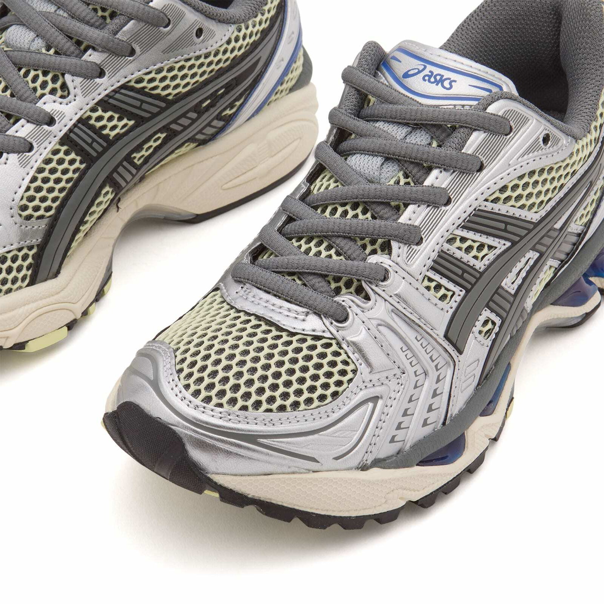 Asics GEL-Kayano 14 Sneaker in Soft Yellow/Asics Blue