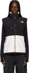 The North Face White & Black Retro Denali Vest