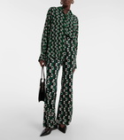 Diane von Furstenberg Brooklyn printed jersey flared pants