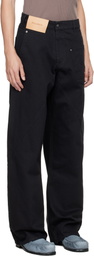JW Anderson Black Twisted Workwear Jeans