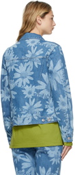 Marc Jacobs Heaven Blue Denim Laser Floral Jacket