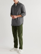 Charvet - Checked Cotton-Flannel Shirt - Gray