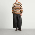 Bound Men's Alpaca Brushed Stripe Jumper in Tan Multi