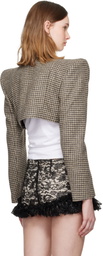 LAURA ANDRASCHKO Brown Pagoda Bolero Blazer