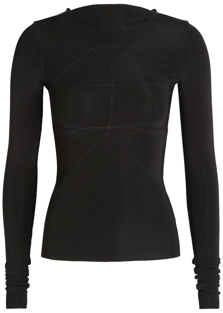 Rick Owens Temple Stretch-jersey top Black