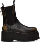 R13 Black Double Stack Chelsea Boots