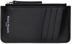 Maison Margiela Black Rubber Leather Card Holder