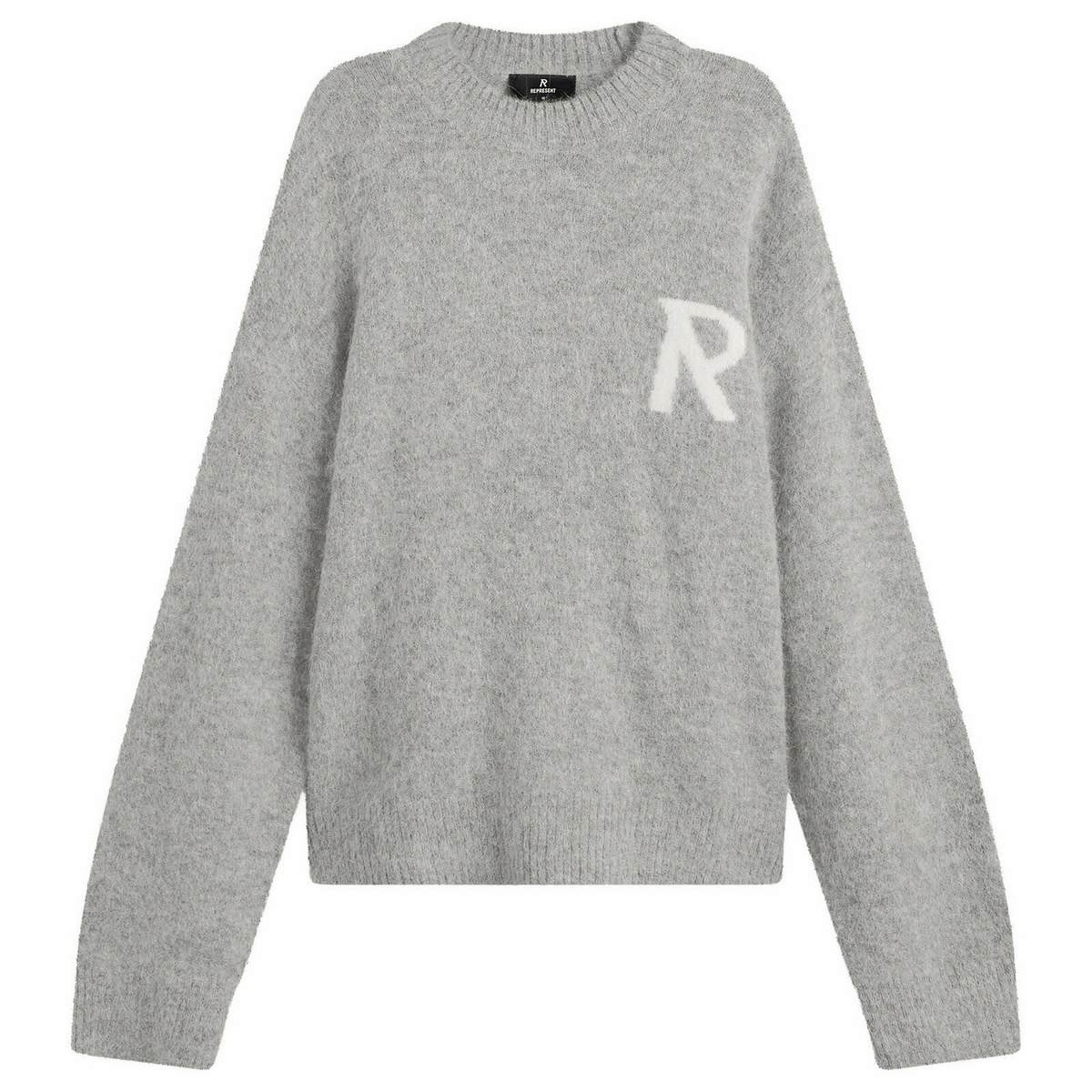 Represent Men's Logo Knit Jumper in Grey