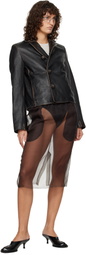 MM6 Maison Margiela Black Sports Leather Jacket