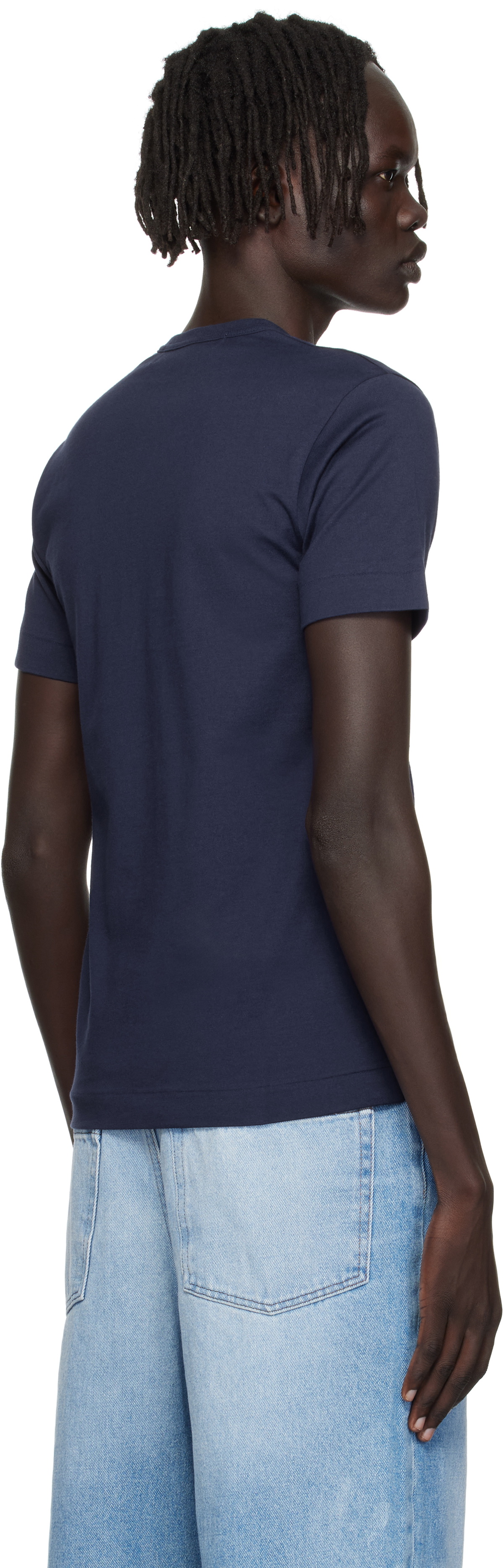COMME des GARÇONS PLAY Navy Heart Patch T-shirt