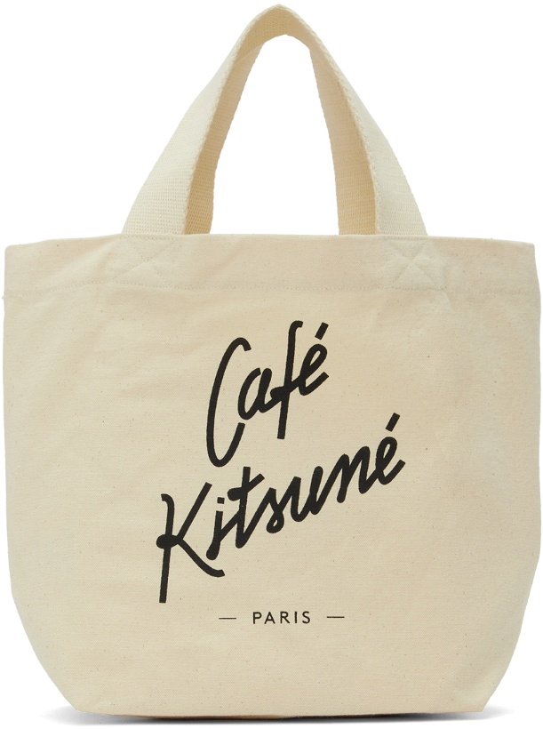 Photo: Maison Kitsuné Beige Mini 'Café Kitsuné' Tote