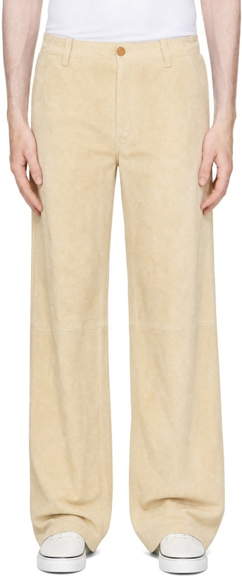 Photo: Marni Yellow Pyramid Suede Pants