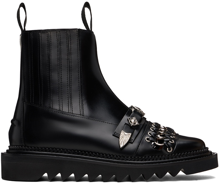 Photo: Toga Virilis Black Leather Chelsea Boots