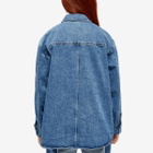 Rejina Pyo Women's Jolene Denim Shirt Jacket in Washed Blue