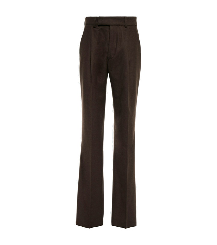 Photo: Amiri - Pleated wool-blend flannel pants