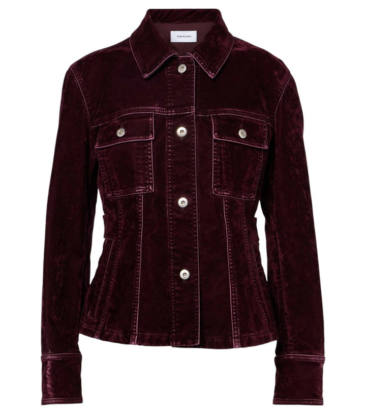Photo: Ferragamo Cotton-blend velvet jacket