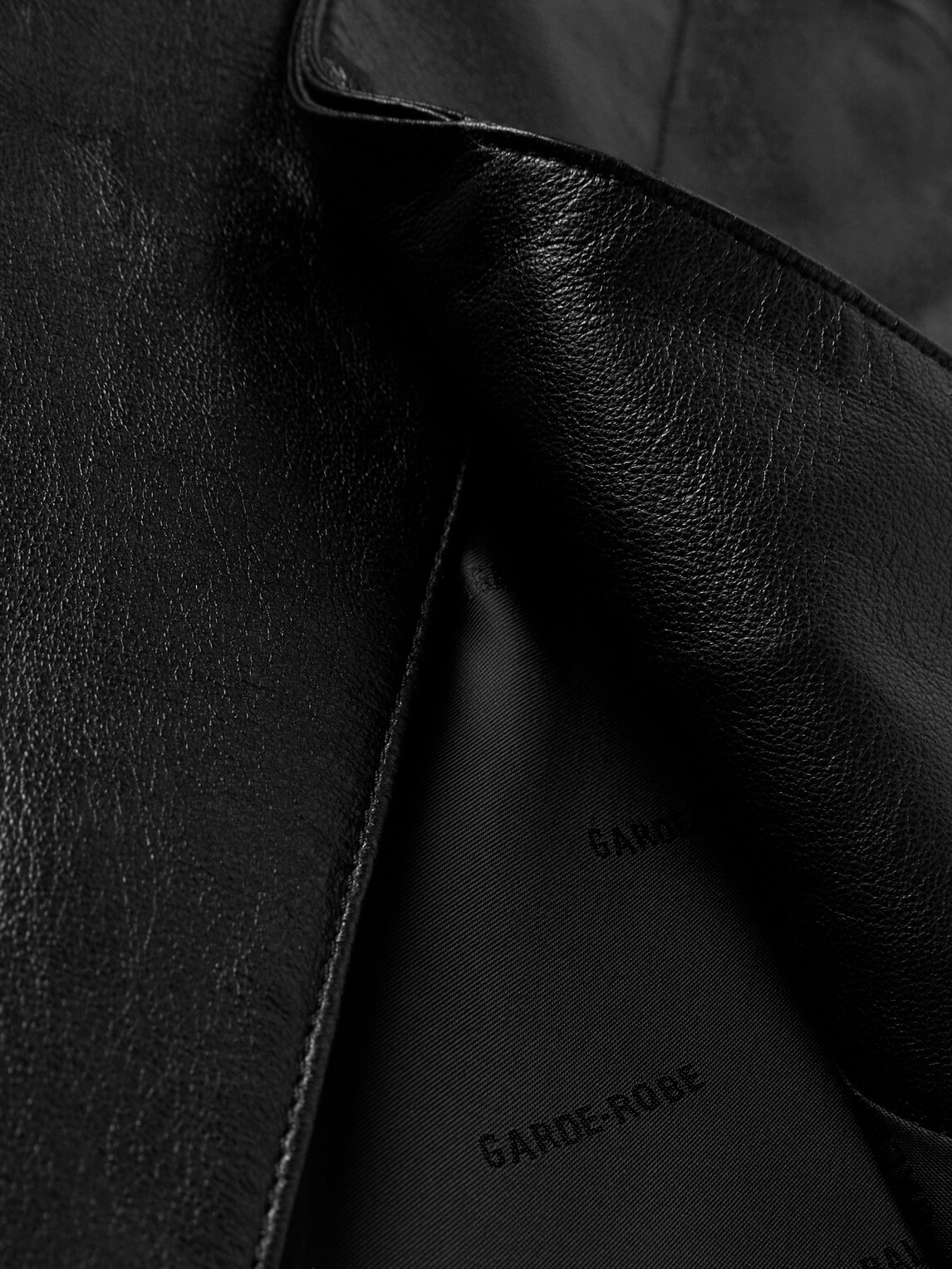 Balenciaga - Leather Coat - Black