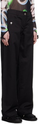 MINJUKIM Black Low-Rise Trousers