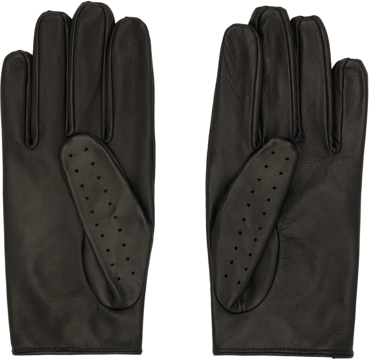 Ernest W. Baker Black Floral Studded Appliqué Driving Gloves