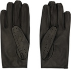 Ernest W. Baker Black Floral Studded Appliqué Driving Gloves