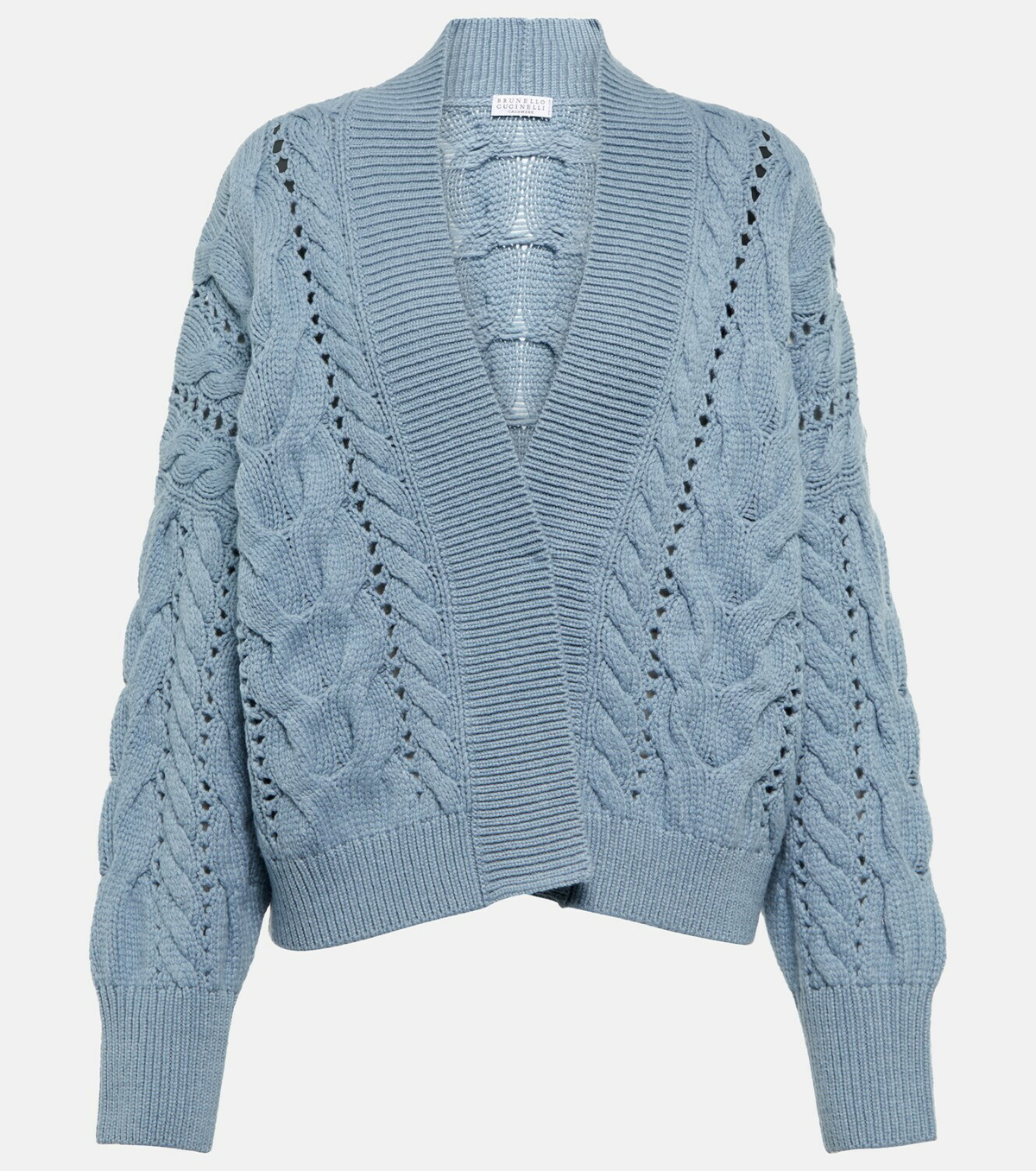 Cardigan Femme Brunello Cucinelli Cachemire Bleu - Taille S - Brodé Monili - Neuf Sans étiquette