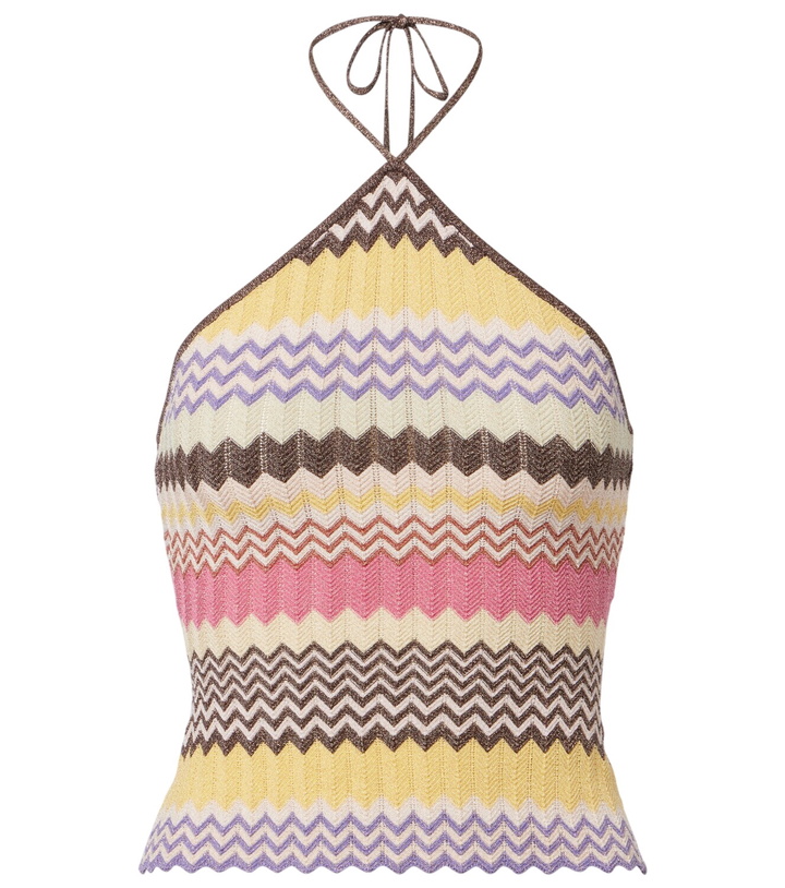 Photo: Faithfull Ria chevron halterneck lamé top