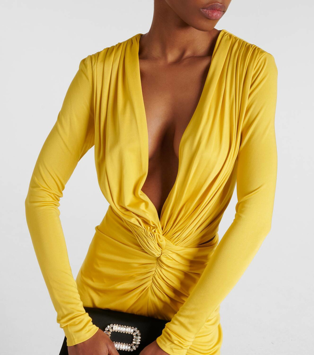 Costarellos Brienne gathered jersey gown