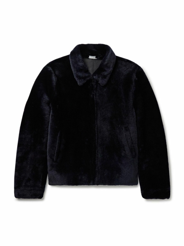 Photo: Thom Browne - Shearling Bomber Jacket - Blue